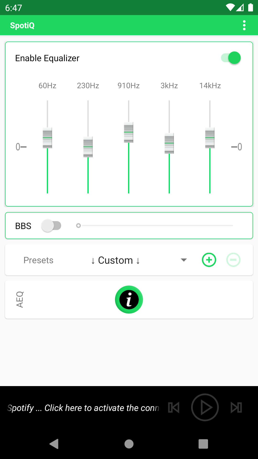 SpotiQ - Sound Equalizer and Bass Booster - screenshot